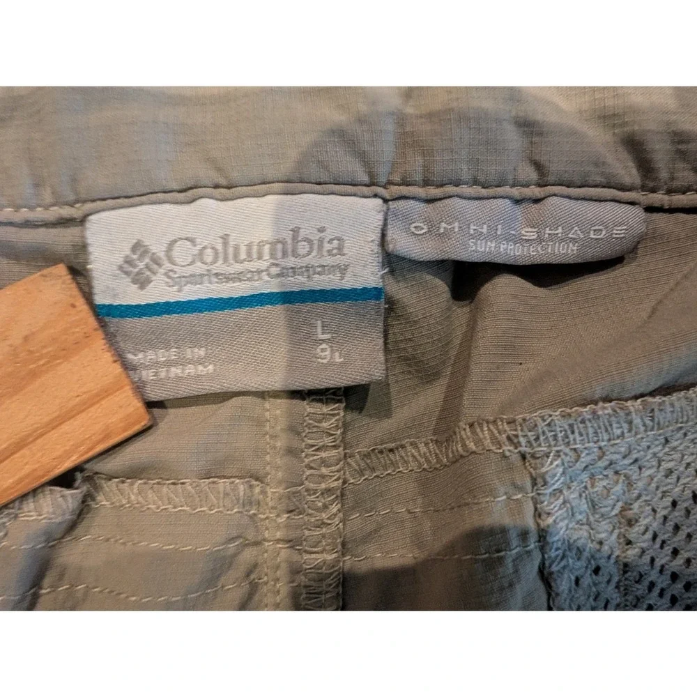 Columbia Mens Light Khaki Tan Lightweight Cotton Flat Front Chino Shorts Large